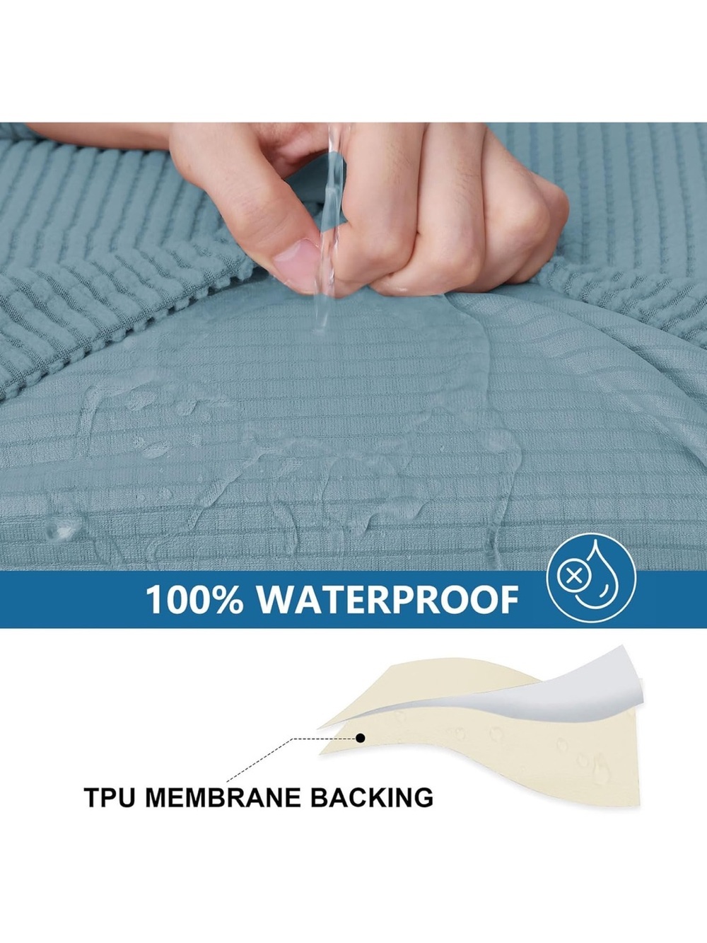 Waterproof Couch Cushion Covers For Pets, Non Slip Sofa Seat Cover - Picture 4 of 9